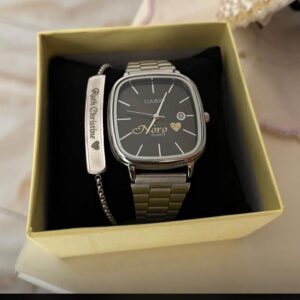 montre + gourmette personnalisées